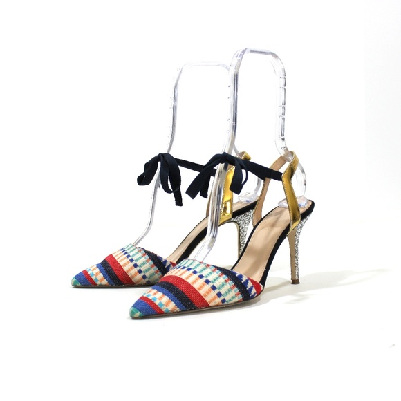 J. Crew Shoes - J Crew Collection Elsie Geometric Ankle Tie Pumos